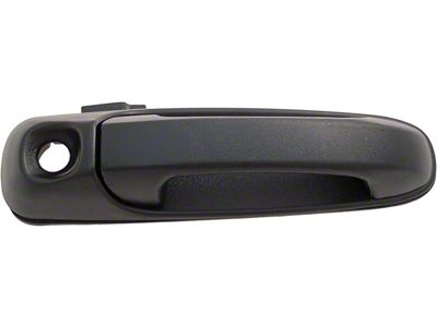 Exterior Door Handle; Front Right; Textured Black; With Keyhole; Plastic (03-09 RAM 2500)