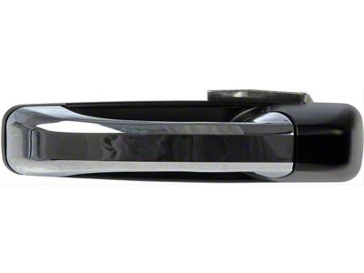 Exterior Door Handle; Rear Left; Black and Chrome; Plastic (10-24 RAM 2500)