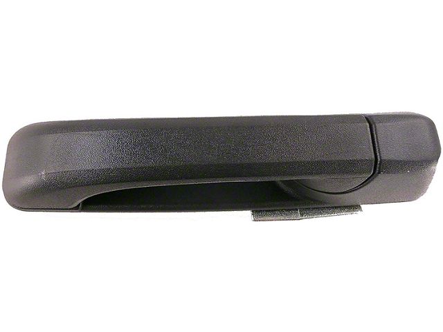 Exterior Door Handle; Rear Left; Black; Smooth Finish; Plastic (10-24 RAM 2500)