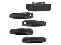 Exterior Door Handles; Front and Rear; Textured Black (03-09 RAM 2500 Quad Cab)