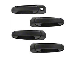 Exterior Door Handles; Front and Rear; Textured Black (03-09 RAM 2500 Quad Cab)