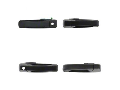 Exterior Door Handles; Front and Rear; Textured Black; Textured Black (10-18 RAM 2500 Crew Cab)