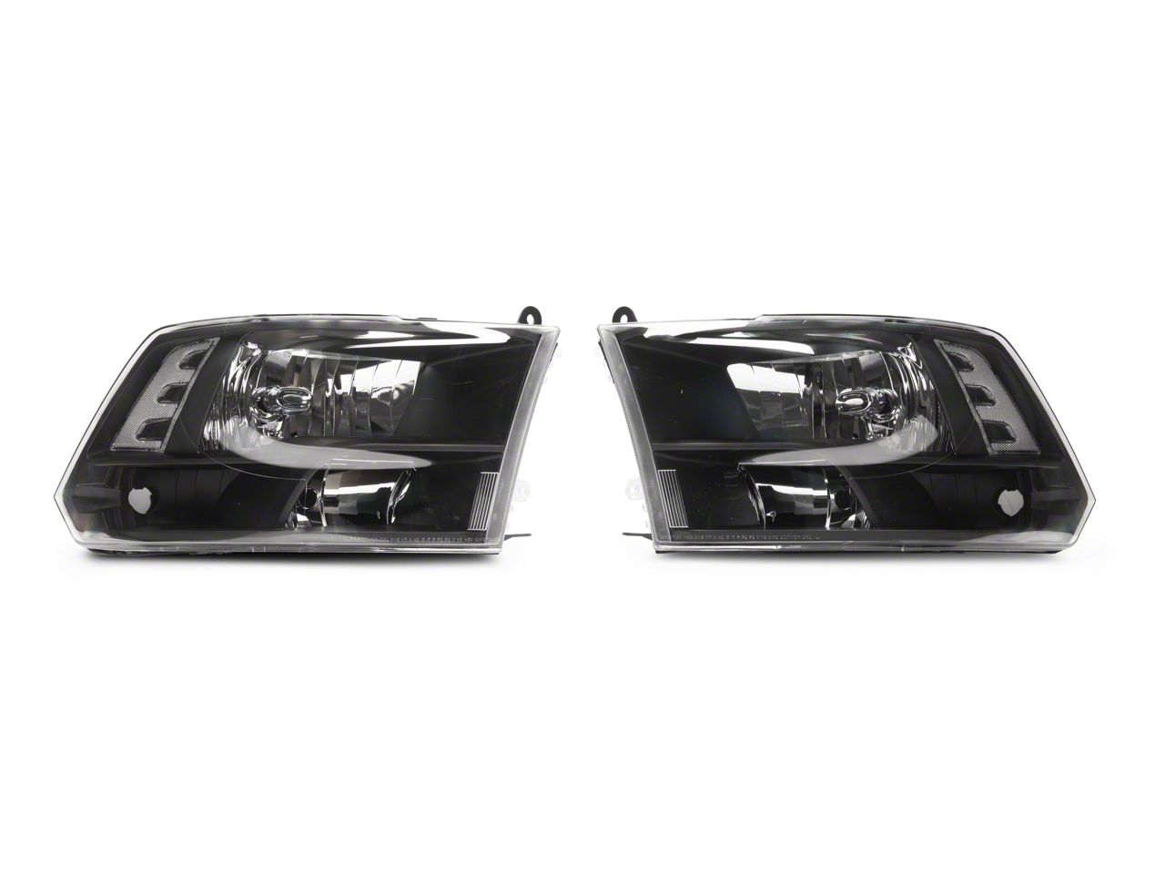 thumbnail image 2 of Quad Style Black Headlights & Clear Corner Headlamps For 09-18 Ram 1500, 10-18 Ram 2500 3500 - Direct Replacement 2 of 3
