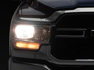 Factory Style Headlights; Chrome Housing; Clear Lens (19-24 RAM 2500 w/ Factory Halogen Headlights)