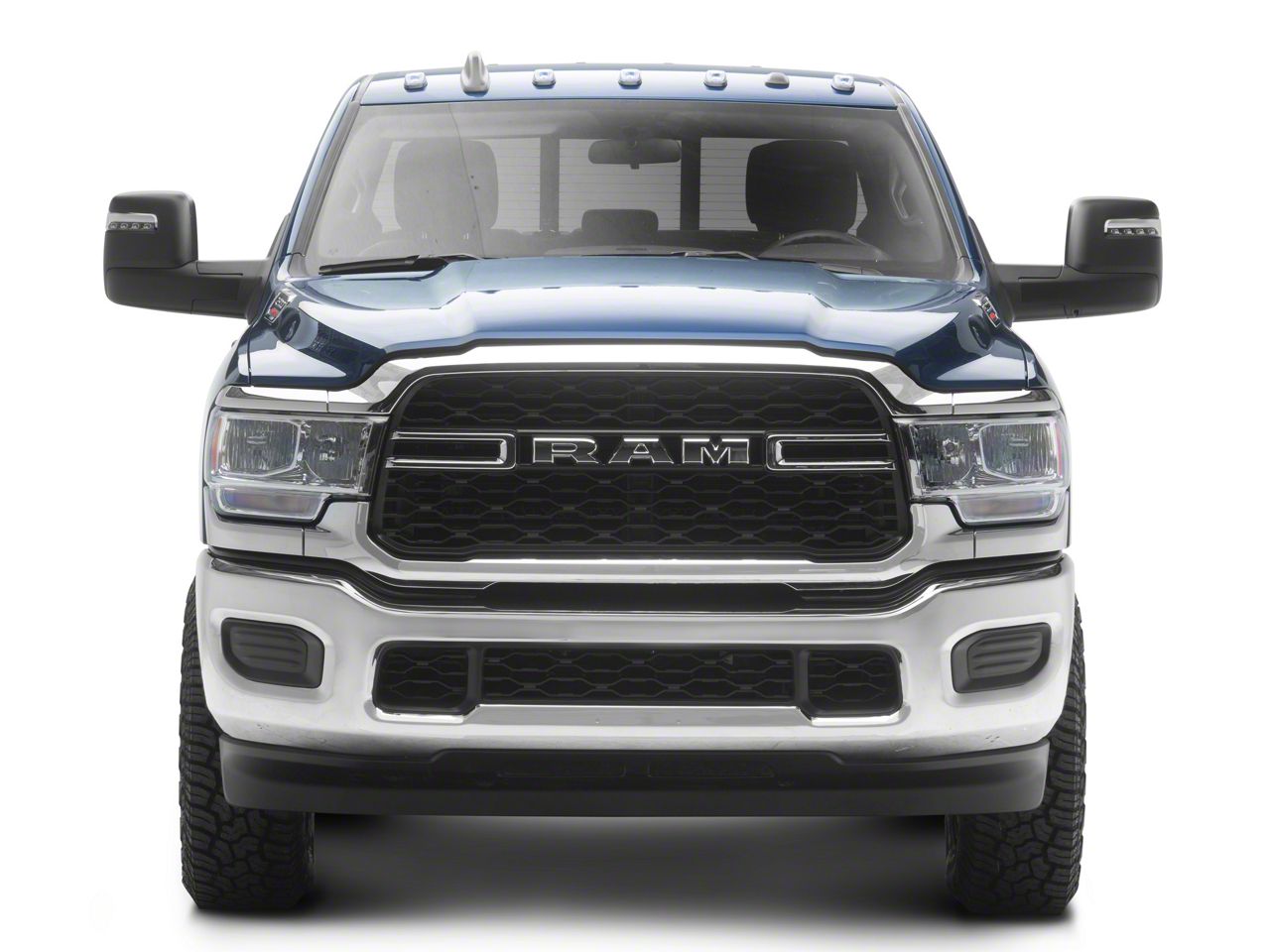 Pair CCIYU Chrome Headlight Assemblies For 2019-2024 Ram 2500 3500 (Halogen Models Only)