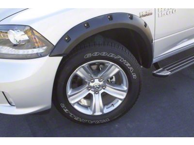 Elite Series Rivet Style Fender Flares; Front and Rear; Smooth Black (03-09 RAM 2500)
