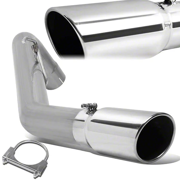 RAM 2500 FilterBack Single Exhaust System with Polished Tip; Side Exit