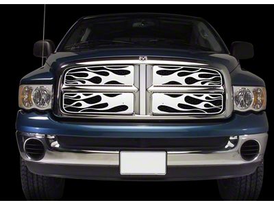 Putco Flaming Inferno Upper Overlay Grilles; Polished (03-05 RAM 2500)