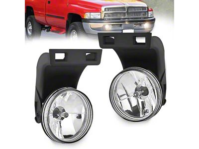 Fog Lights; Clear (94-02 RAM 2500 w/o Sport & Tow Package)