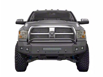 Fortis Front Bumper with Hoop; Textured Black (10-18 RAM 2500)