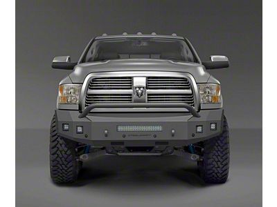 Fortis Winch Front Bumper with Hoop; Textured Black (10-18 RAM 2500)