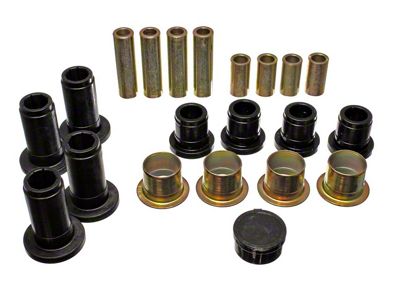 Front Control Arm Bushings; Polyurethane; Black (94-02 2WD RAM 2500)