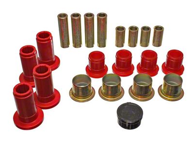 Front Control Arm Bushings; Polyurethane; Red (94-02 2WD RAM 2500)