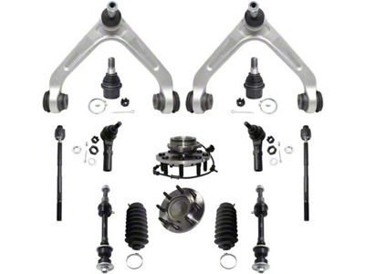 Front Upper Control Arms, Wheel Hub Assemblies and Tie Rods Suspension Kit (03-05 2WD RAM 2500 w/ Aluminum Control Arms)
