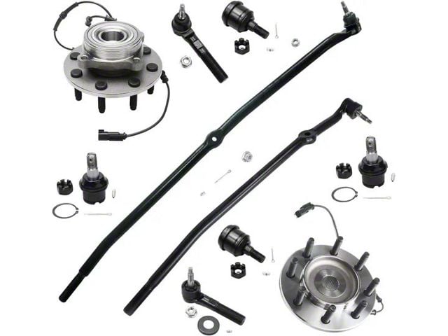 Front Wheel Hub Assemblies with Ball Joint and Tie Rods (06-08 4WD RAM 2500)