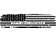 Full Rear Glass Tattered We The People Flag Decal; Gloss Black (03-24 RAM 2500)