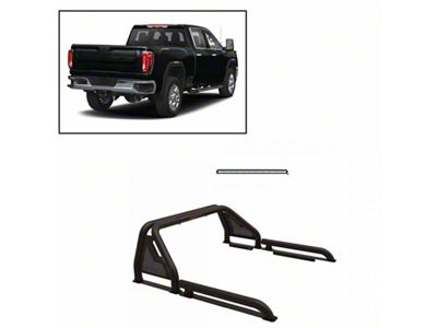 Gladiator Roll Bar with 40-Inch LED Light Bar; Black (94-24 RAM 2500 w/o RAM Box)
