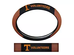Grip Steering Wheel Cover with University of Tennessee Logo; Tan and Black (Universal; Some Adaptation May Be Required)