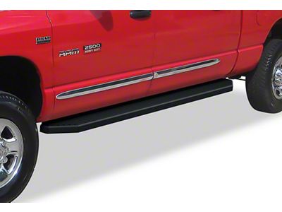 H-Style Running Boards; Black (06-09 RAM 2500 Mega Cab)