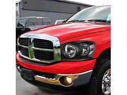 Headlights; Black Housing; Clear Lens (06-09 RAM 2500)