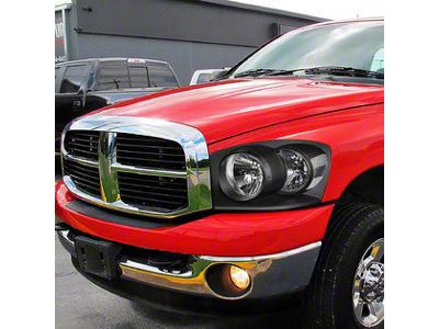 Headlights; Black Housing; Clear Lens (06-09 RAM 2500)