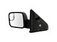 Heated Manual Folding Towing Mirror; Textured Black; Driver Side (03-09 RAM 2500)