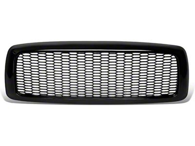 Honeycomb Mesh Style Upper Replacement Grille; Black (03-05 RAM 2500)