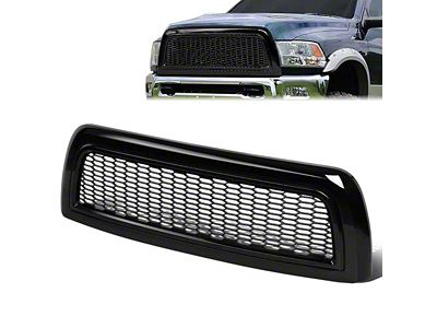 Honeycomb Mesh Style Upper Replacement Grille; Black (10-18 RAM 2500)