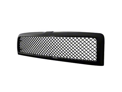 Honeycomb Mesh Upper Replacement Grille; Gloss Black (94-02 RAM 2500)