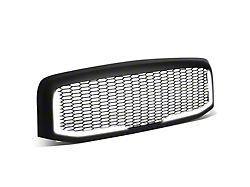 Honeycomb Mesh Upper Replacement Grille with LED DRL Light; Matte Black (06-09 RAM 2500)