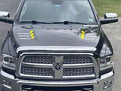 Hood Accent Trim; Stainless Steel (10-18 RAM 2500)