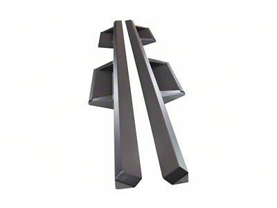 Impact Side Step Bars; Black (10-24 RAM 2500 Crew Cab)