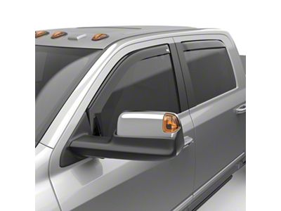 EGR In-Channel Window Visors; Front and Rear; Dark Smoke (19-24 RAM 2500 Crew Cab)