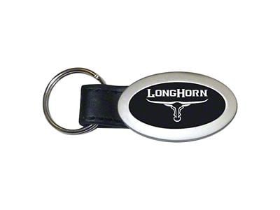 Longhorn Skull Oval Key Fob