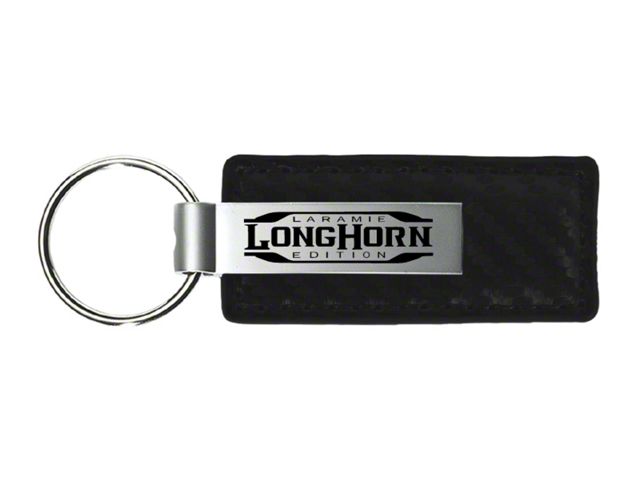 Longhorn Laramie Carbon Fiber Leather Key Fob
