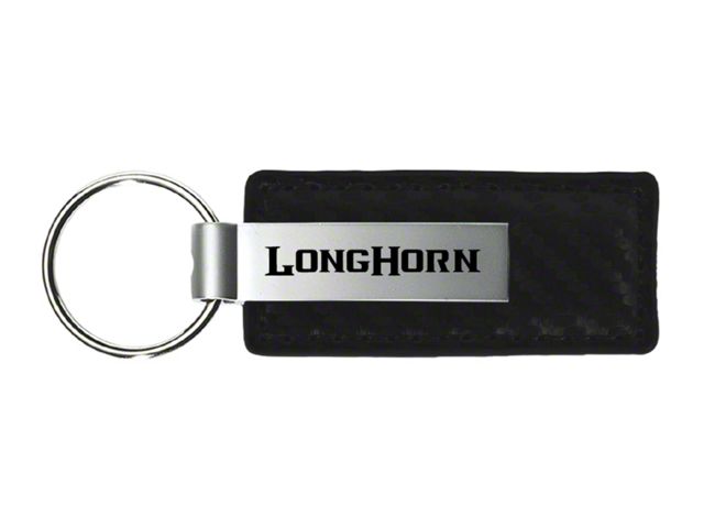 Longhorn Carbon Fiber Leather Key Fob