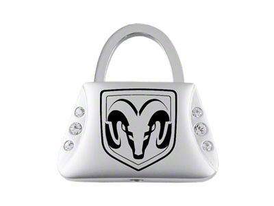RAM Head Jeweled Purse Key Fob