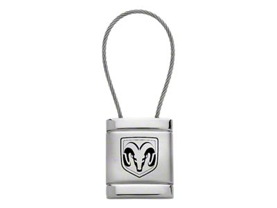 RAM Head Satin-Chrome Cable Key Fob