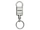 Longhorn Satin-Chrome Valet Key Fob; Silver
