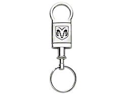 RAM Head Logo Satin-Chrome Valet Key Fob 