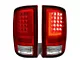 L-Bar LED Tail Lights; Chrome Housing; Red Lens (10-18 RAM 2500 w/ Factory Halogen Tail Lights)