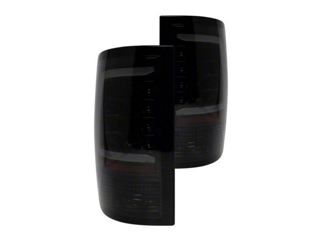 LED C-Bar Tail Lights; Black Housing; Smoked Lens (10-18 RAM 2500 w/ Factory Halogen Tail Lights)