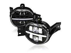 LED Projector Fog Lights; Black Housing; Clean Lens (03-09 RAM 2500)