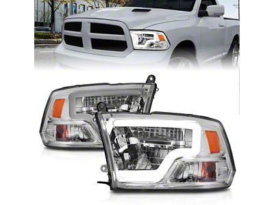 LED Projector Headlights; Chrome Housing; Clear Lens (10-18 RAM 2500 w/ Factory Halogen Non-Quad Headlights)