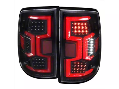 LED Sequential Tail Lights; Jet Black Housing; Clear Lens (19-24 RAM 2500 w/ Factory Halogen Tail Lights)