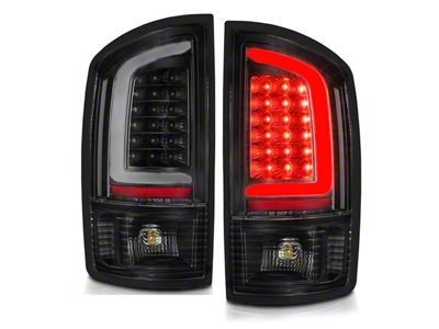 LED Tail Lights; Black Housing; Clear Lens (03-06 RAM 2500)