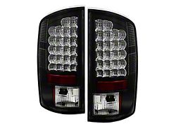 LED Tail Lights; Black Housing; Clear Lens (03-06 RAM 2500)
