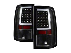 LED Tail Lights; Black Housing; Clear Lens (13-18 RAM 2500 w/ Factory LED Tail Lights)