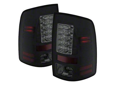 LED Tail Lights; Black Housing; Smoked Lens (13-18 RAM 2500 w/ Factory LED Tail Lights)