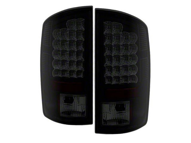 LED Tail Lights; Black Housing; Smoked Lens (07-09 RAM 2500)